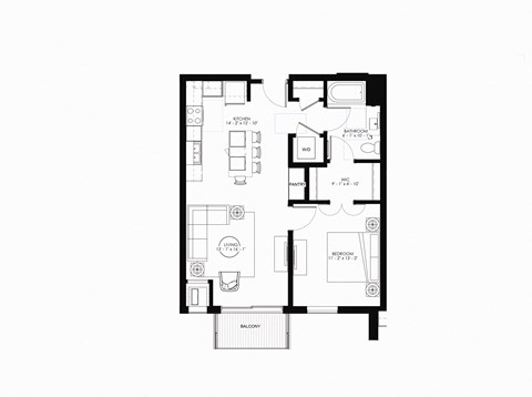 a black and white floor plan of a house